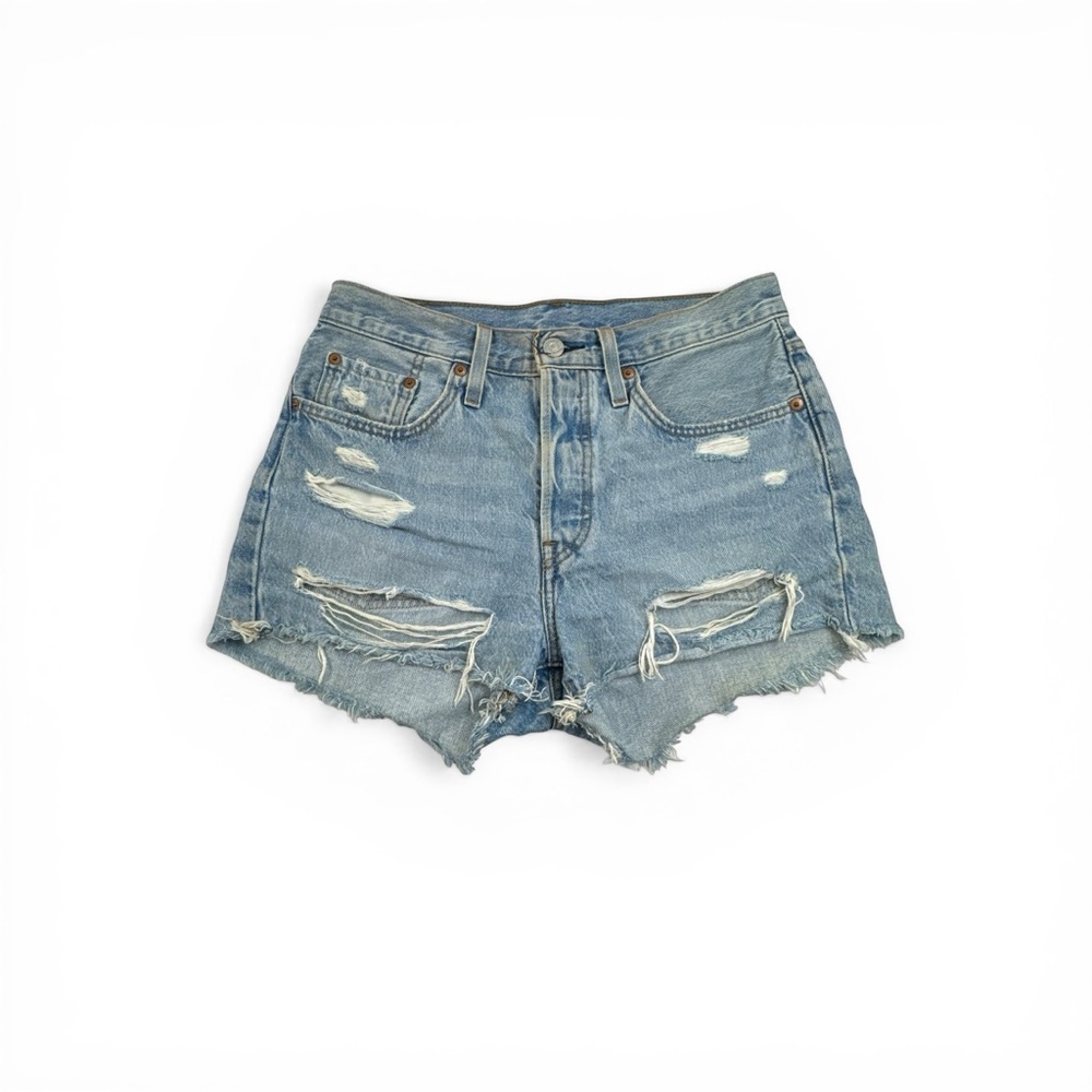 Levis 501 Size 27 Cotton Cutoff Womens Shorts Button Fly 2.5” Cowgirl Rodeo